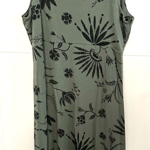 Athleta Olive Green Floral Dress